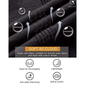 Arach&Cloz Women's Spring Tops 2025 Fashion Trendy V Neck Long Sleeve Shirt Knit Casual Pullover Sweater Blouse Clothes Black