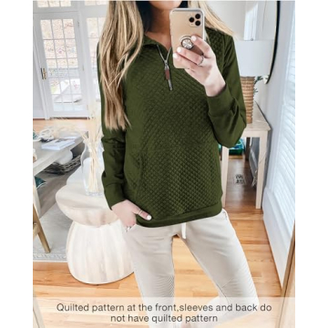 BTFBM Women's Quilted Sweatshirt Lightweight Stylish Comfort