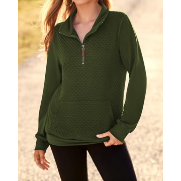 BTFBM Women's Quilted Sweatshirt Lightweight Stylish Comfort