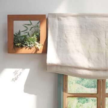 FANXINCAIWEI Roman Shades: Premium Handmade Relaxed Natual Linen for Windows - Custom Fabric Window ...
