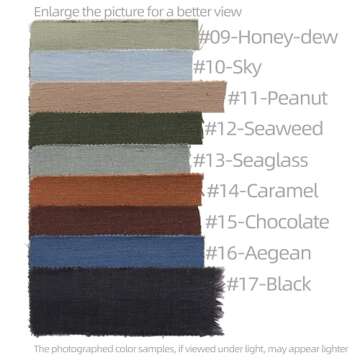 FANXINCAIWEI Roman Shades: Premium Handmade Relaxed Natual Linen for Windows - Custom Fabric Window Shade Treatment,Blackout Light Filtering for Living Room,Doors and Kitchen,Cordless Pull Down