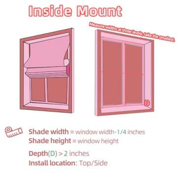 FANXINCAIWEI Roman Shades: Premium Handmade Relaxed Natual Linen for Windows - Custom Fabric Window Shade Treatment,Blackout Light Filtering for Living Room,Doors and Kitchen,Cordless Pull Down