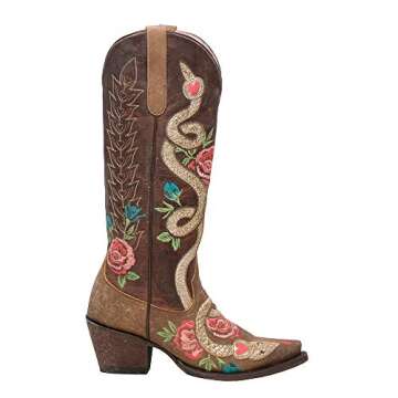 Junk Gypsy Women's by Lane Charmer Western Boot Snip Toe - Jg0054a