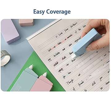 DAY DAY UP White Out Correction Tape,Morandi Correction Tape Protect Your Eyes,White Out Tape Very S...