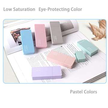 DAY DAY UP White Out Correction Tape,Morandi Correction Tape Protect Your Eyes,White Out Tape Very Suitable For Students,Office Workers,0.2 X 236Inches(6 Pack)