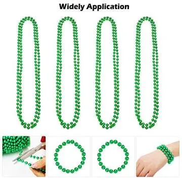 50 Feet Green Beads Garland for Christmas and Weddings