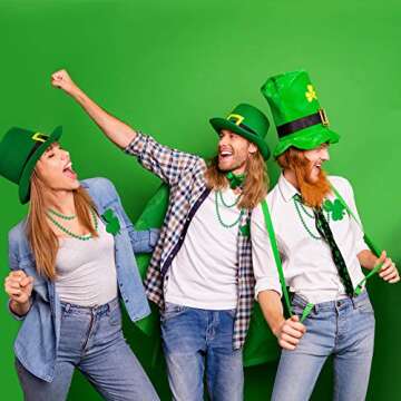 50 Feet Christmas Tree Beads Artificial Pearls Beads Garland Plastic Beads Roll for St. Patrick's Day Wedding DIY Decoration Supplies (Green)