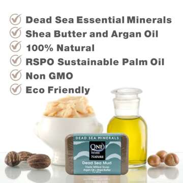 One With Nature Dead Sea Mineral Mud Soap for All Skin Types
