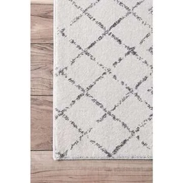 nuLOOM Moroccan Blythe Area Rug - Stain Resistant Design | 8 Square