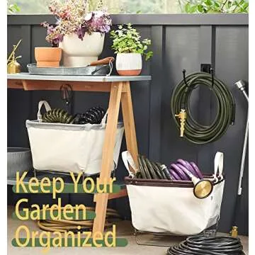 Qiang Ni Garden Hose Holder Heavy Duty Metal Hose Hanger