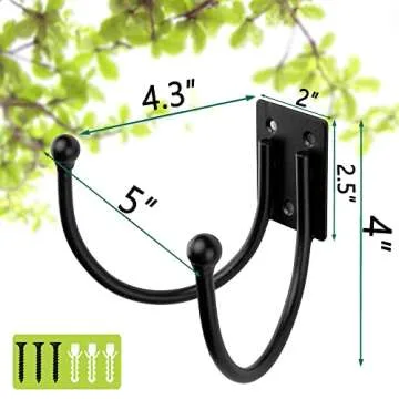 Qiang Ni Garden Hose Holder Heavy Duty Metal Hose Hanger