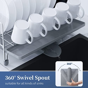 Kitsure Stainless Steel Dish Drying Rack Large Easy Install