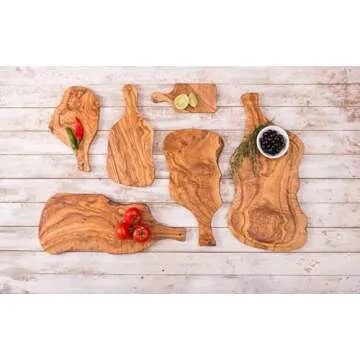 Tunisan Olive Wood Cheese Board - with Handle (40cm)