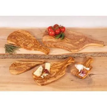 Tunisan Olive Wood Cheese Board - with Handle (40cm)