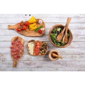 Tunisan Olive Wood Cheese Board - with Handle (40cm)