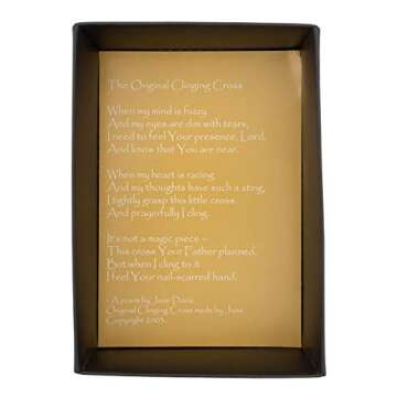 The Original Clinging Cross by Not So Plain Jane (Mahogany) | Fits Comfortably in the Palm of Your Hand | Great Christian Gift for First Communion, Confirmation, or Thinking of You