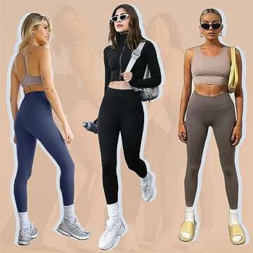 CTHH 2 Pack Leggings for Women Tummy Control-High Waisted Non See Through Black Soft Workout Yoga Pants
