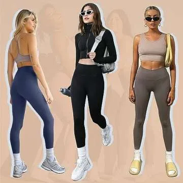 CTHH 2 Pack Leggings for Women Tummy Control-High Waisted Non See Through Black Soft Workout Yoga Pants