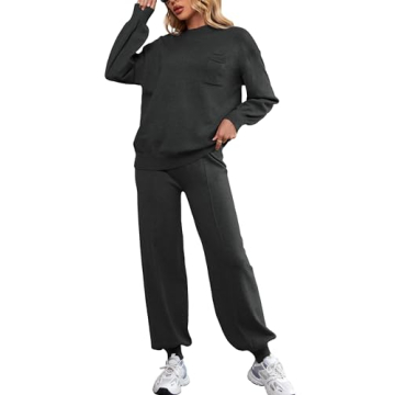 SuperPrity Lounge Sets for Women Stylish Two Piece Outfits Long Sleeve Jogger Tracksuit