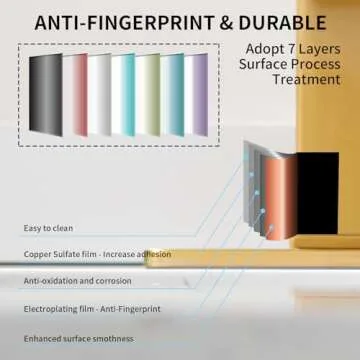 BRAVEBAR Waterfall Bathroom Faucet Gold - Single Handle Sink Faucets Bathroom 1 Hole Or 3 Hole for 4In | Modern Solid Vanity Faucet with Deck Plate & Overflow Pop Up Drain Brushed Gold