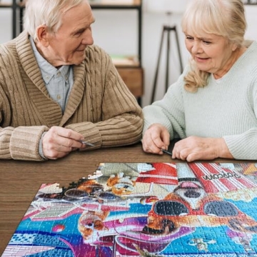 HUADADA 1000 Piece Dogs Pool Party Puzzle for All Ages