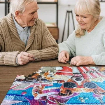 HUADADA 1000 Piece Dogs Pool Party Puzzle for All Ages