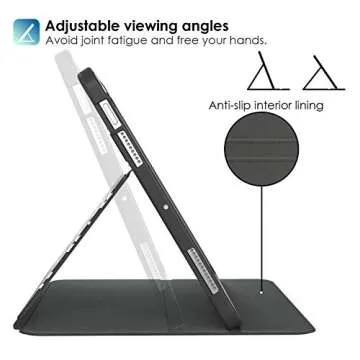 Supveco Case for iPad Air 11 Inch 2024,iPad Air 5th/4th Generation 10.9 Inch 2022/2020 with Pencil Holder-[Auto Wake/Sleep],Premium Folio Stand Soft TPU Back Cover for iPad Air 5/4 Gen-Book