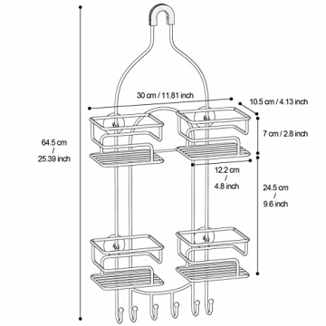 SRIWATANA Shower Caddy for Organized Bathroom Storage