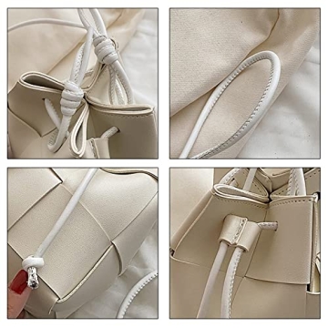 mothgel Women's Elegant Woven Bucket Bag for Stylish Women