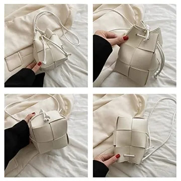 mothgel Women's Elegant Woven Bucket Bag for Stylish Women
