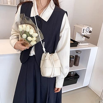 mothgel Women's Elegant Woven Bucket Bag for Stylish Women