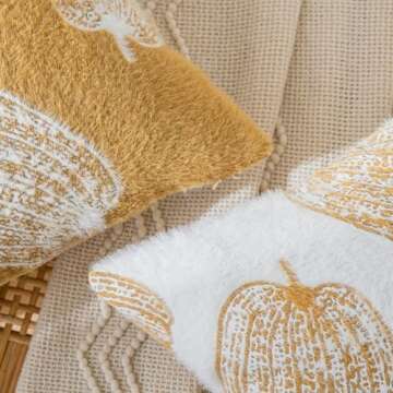 COSIBONO Pumpkin Fall Throw Pillow Covers - Cozy Decorative Pillows