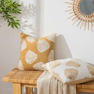 COSIBONO Pumpkin Fall Throw Pillow Covers - Cozy Decorative Pillows