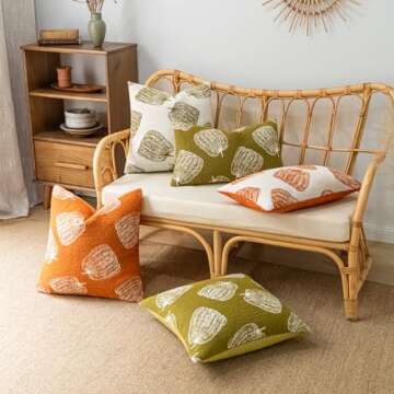 COSIBONO Pumpkin Fall Throw Pillow Covers - Cozy Decorative Pillows