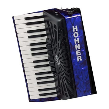 Hohner Bravo III 72 Chromatic Piano Key Accordion - Pearl Blue
