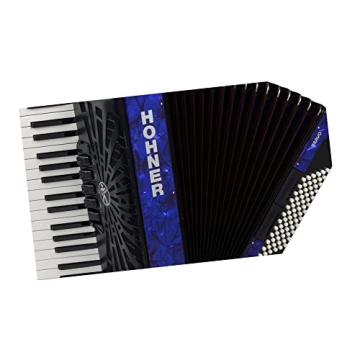 Hohner Bravo III 72 Chromatic Piano Key Accordion - Pearl Blue