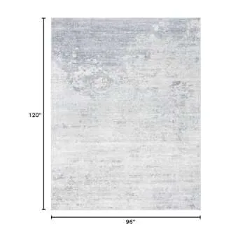 SAFAVIEH Brentwood Collection 8' x 10' Ivory/Grey BNT822A Modern Abstract Non-Shedding Living Room B...