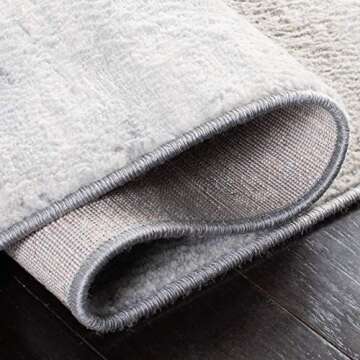 SAFAVIEH Brentwood Collection 8' x 10' Ivory/Grey BNT822A Modern Abstract Non-Shedding Living Room Bedroom Dining Home Office Area Rug