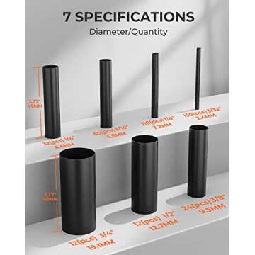 Eventronic 400 Pcs Heat Shrink Tubing Kit-3:1 Ratio Adhesive Lined,Marine Grade Shrink Wrap - Indust...