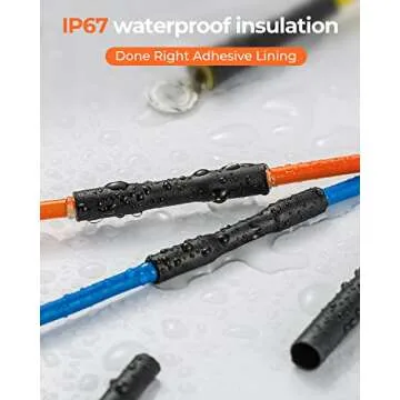 Eventronic 400 Pcs Heat Shrink Tubing Kit-3:1 Ratio Adhesive Lined,Marine Grade Shrink Wrap - Industrial Heat-Shrink Tubing - Black