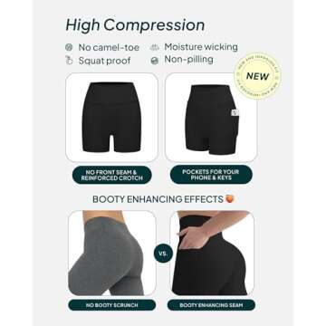 PAVOI ACTIVE Women's 6" High Waisted Butt Sculpting Shorts