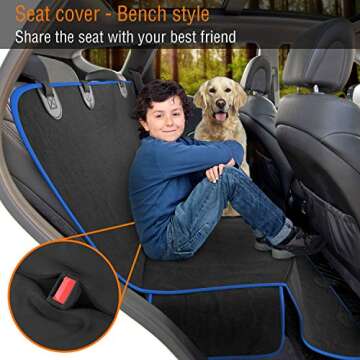 Active Pets Dog Car Seat Cover Car Seat Protector- Dog Seat Cover for Back Seat of SUVs, Trucks, Car...