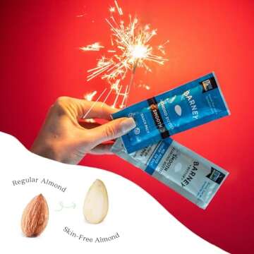 Barney Butter Almond Butter Snack Packs, Smooth, 0.6 Ounce (Pack of 24), Skin-Free Almonds, Non-GMO,...