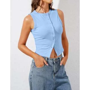 Ziesexy Button Up Tank Top - Stylish Summer Essential