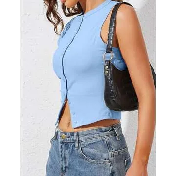 Ziesexy Button Up Tank Top - Stylish Summer Essential
