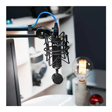Blue Blackout Spark SL XLR Condenser Microphone for Pro Recording, Streaming, Podcasting, Gaming, with Large Diaphragm Cardioid Mic Capsule, Shockmount, Detailed Natural Sound, Protective Case - Black
