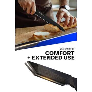 Dalstrong Serrated Utility Knife - 6.5 inch - Shadow Black Series - Black Titanium Nitride Coated Kitchen Knife - High Carbon - 7CR17MOV-X Vacuum Treated Steel Cooking Knife - Sheath - NSF Certified