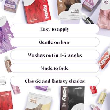 Hally Hair Color Cloud Hair Dye (Code Red) - Demi-Permanent Foam Hair Color for Women & Men - Mess-Free & Long-Lasting Hair Dye Kit, Hair Coloring Products Wash Out in 4-6 Weeks, Vegan