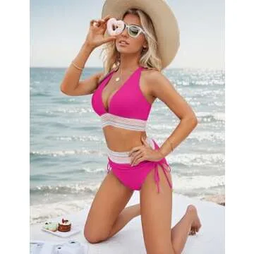 Blooming Jelly High Waisted Bikini Set for Summer Fun