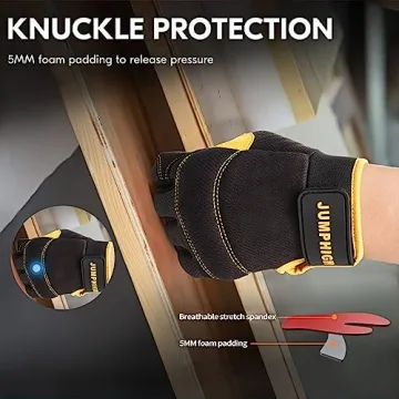 JUMPHIGH Mechanic Work Gloves - Touchscreen & Padded
